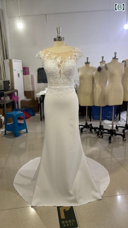 ウェディングドレス オフショルダー 長袖 マーメイド 水溶レース トレーン 夏用 レース素材 エレガント 結婚式 ドレス 軽量 伸縮性 女性用|SEIYUショップ