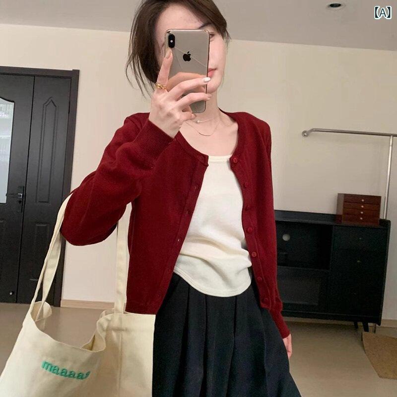 おしゃれ ママ カーディガン 安 可 拉 ? 薄 款 ? ? ? 衫 女 2025 春秋高 ? 感 ? 松短 款 外 搭 毛 衣 外套上 衣