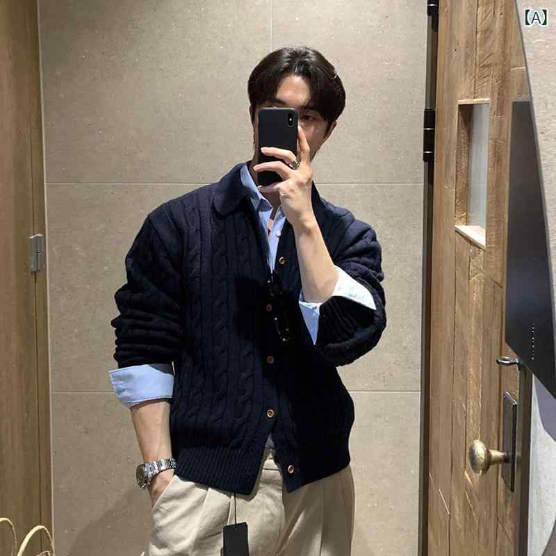 ジレー メンズ Bisheの 目あたらしい メンズ スウェーター 心地好い 濫りがわしい レトロ 上衣 韓国 表現スタイル トレンディな ご機嫌 挙げ句の果て 麻 柄 編み物ジレー