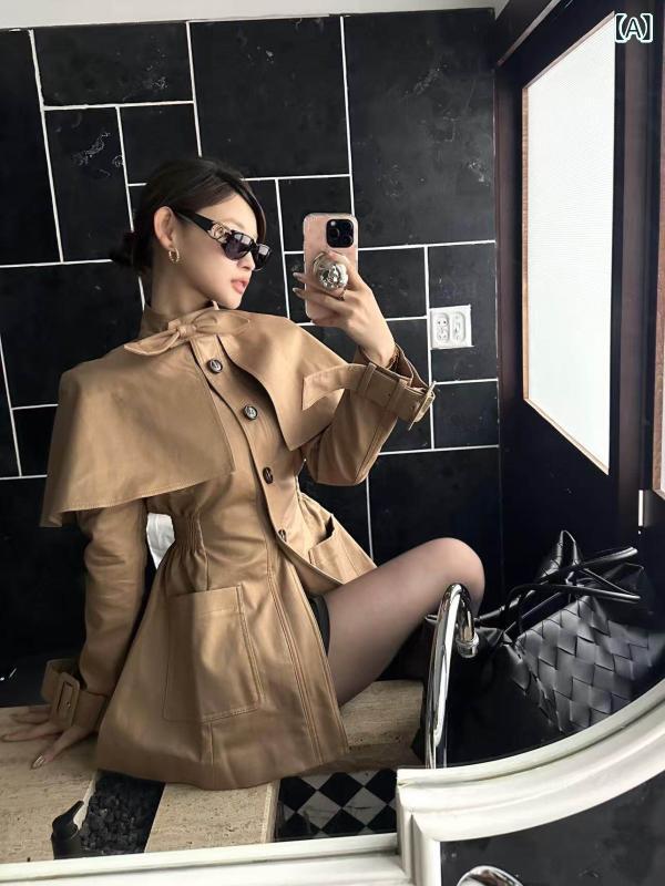 コート レディース 精巧 英国 風 トレンチコート. 女性用 秋冬 2025 新型 高級 リッチ 娘 軽量 高級 ミドル 丈 コート|SEIYUショップ