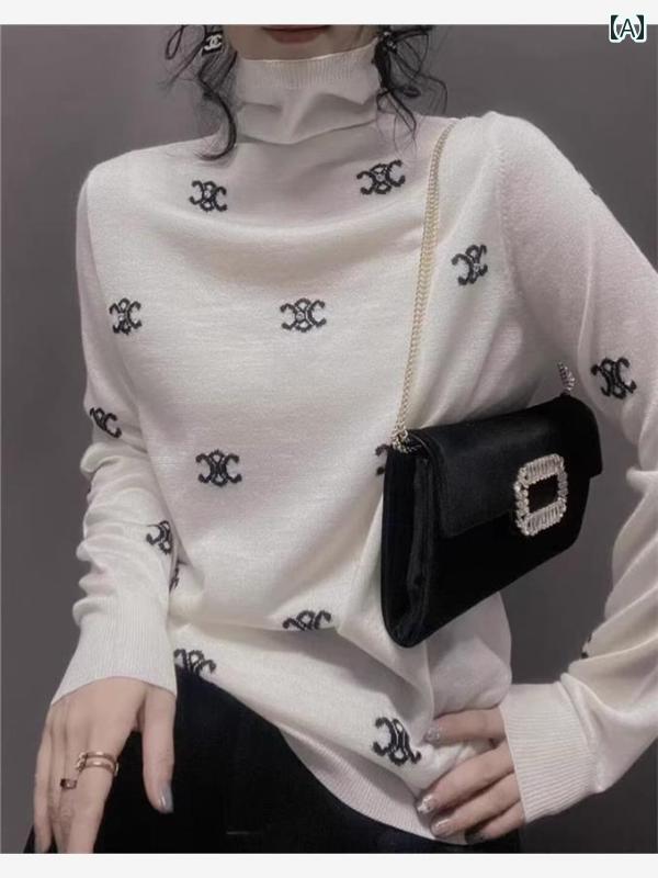 ハイ ネック ニット セーター 韓国 2025 秋 冬 新作 ハイ カラー 大きい サイズ 婦人 服 長袖 パイル カラー カシミアセーター ニット 底 入れ セーター 女性