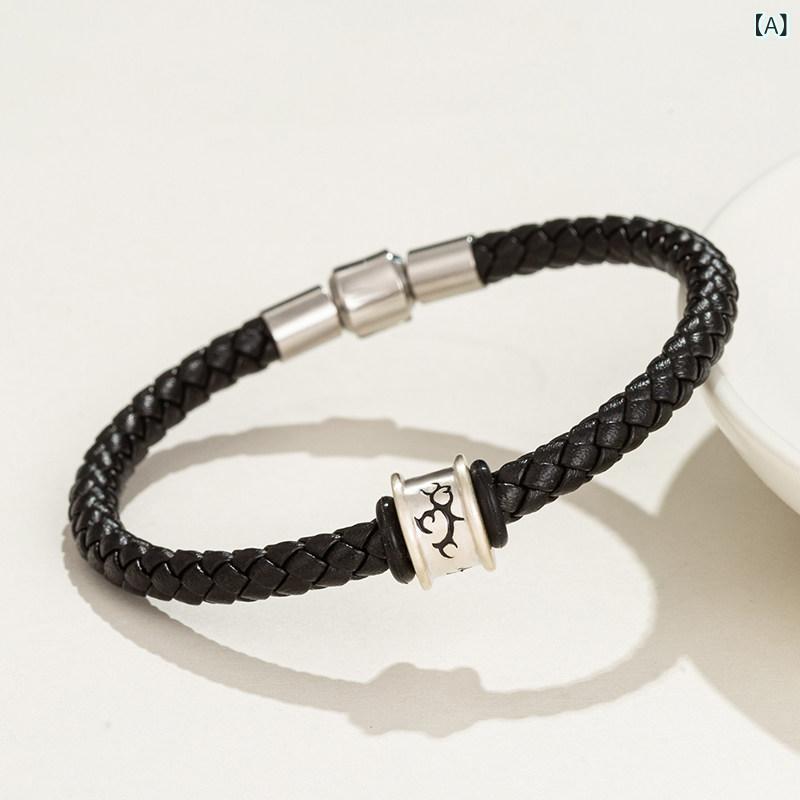 メンズ 腕輪 宝飾品 益荒男 S 925 しろがね色 信教 転 写 ビーズ メンズ 腕輪 チタン 鋼 一風変わった ひな型 隅っこ ご機嫌 挙げ句の果て Zhoujia しろがね色バックル 腕輪