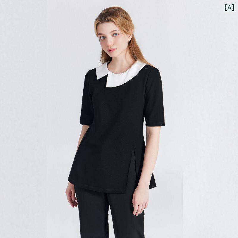 美容院 美容 師 作業 服 女性 Duozhiの 女性用 美容 師 作業 服、 医療用 美容 フロント デスク、 ヘア サロンの ユニフォーム、 ヘルスケアセンター、 宝石 店、 美容院の 作業 服 7,595円