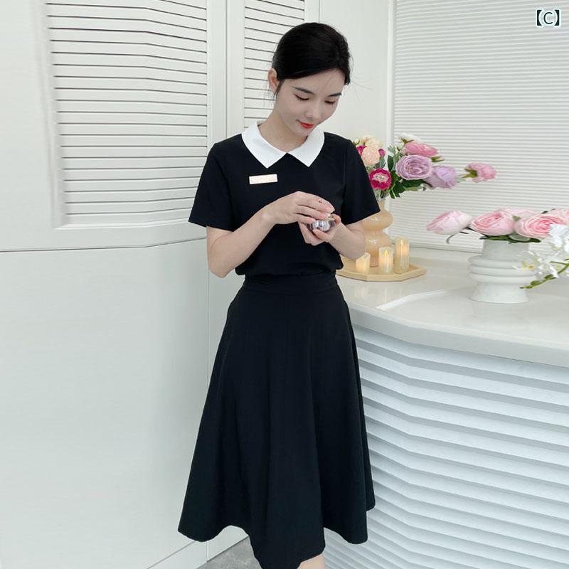 美容院 美容 師 作業 服 レディース 美容 室 作業 服 コーヒー ショップ ウェイター フロント デスク セールス プロフェッショナル スーツ スカート ツーピース 高級 作業 服