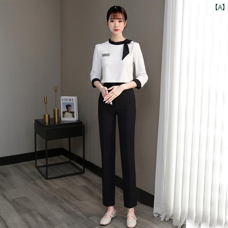 美容院 美容 師 作業 服 レディース 美容院 美容 師 美容 業界 作業 服 女性 夏 肌 管理 医療 美容 フロント デスク コンサルタント タトゥー 刺繍 ネイル 店長