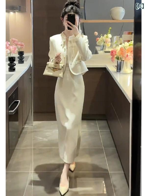 チャイナ ドレス スカート 新しい 中国 風の 婦人 服 中国 風 仏教 禅 古いお 金 スタイルの スーツ チャイナ ドレス 初秋と 冬 2024 新しい|SEIYUショップ