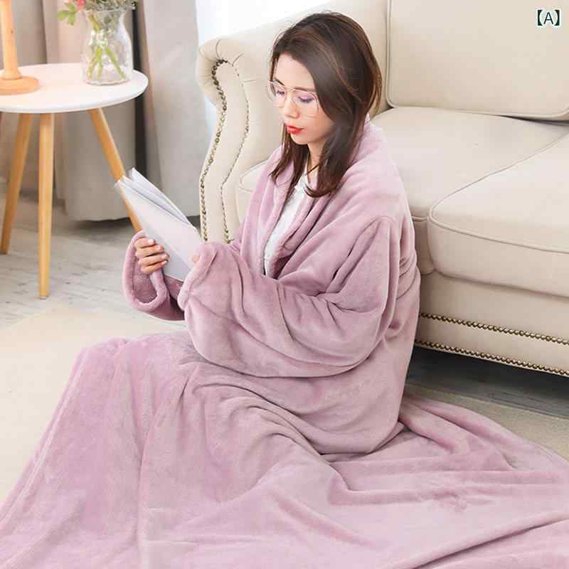 ショールブランケット 怠 惰な ブランケット かわいい 袖 厚手の マント ショールお 昼寝 ウェアラブル ホーム 服 多 機能 ブランケット ブランケット 全身
