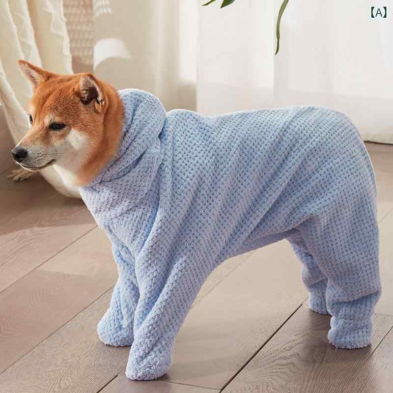 ペット用バスローブ ボーダーコリーの 特別な 子 犬の バス タオル バスローブ フットカバー ジャンプ スーツは、 タオル 速 乾性 吸収 子 犬を 着用 する ことが できます
