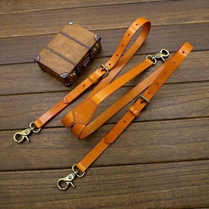 サスペンダー ベルト トップレイヤー 牛 革 サスペンダー本 革 フック バックル サスペンダー メンズと レディース ショルダーストラップ バックル ベジタブル タンニン レザー ツリー クリーム レザー レトロ サスペンダー