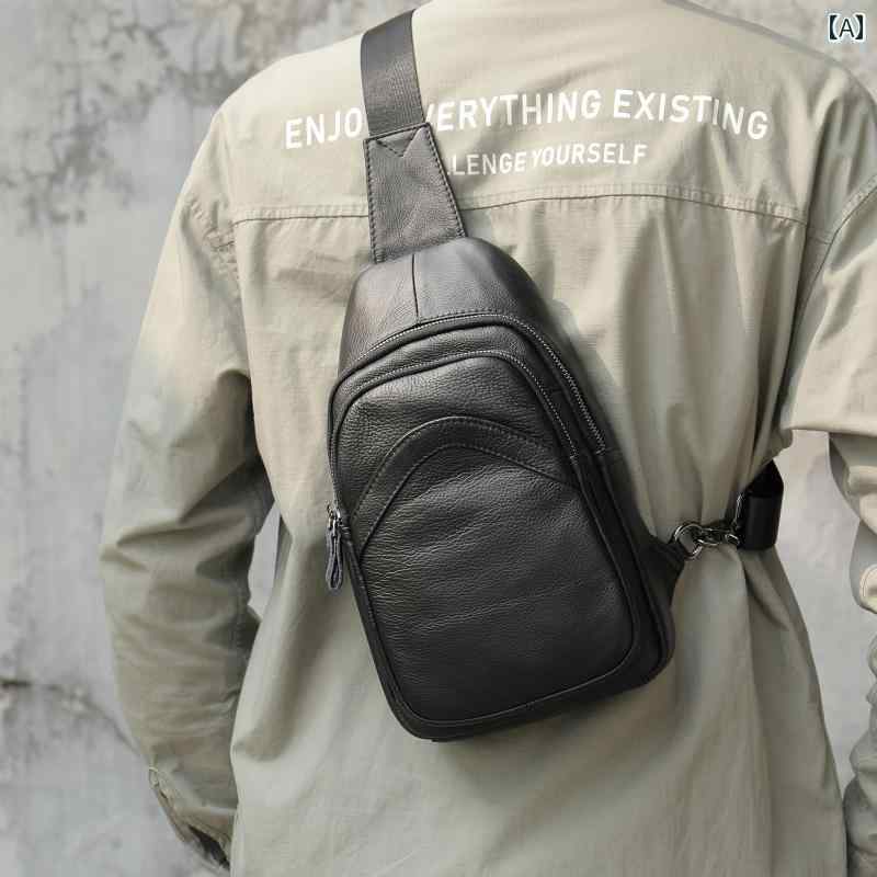 チェストバッグ ウエストバッグ メンズ メッセンジャーバッグ本 革 チェスト バッグ アウトドア レジャー 多 用途 バック パック おしゃれ 牛 革大 容量 チェスト ショルダーバッグ