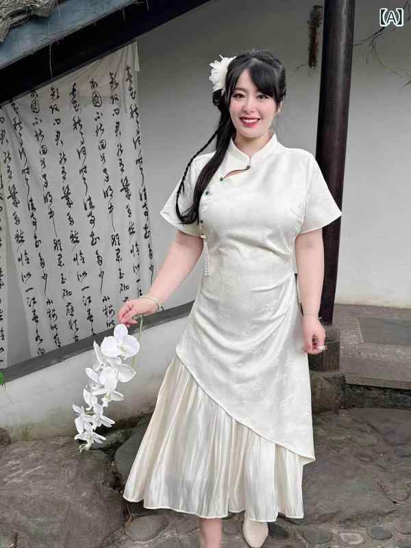 アオザイ お召しもの 馬家 佳 手作りの 夏の 新作 中国 風 繋ぎ 瀬戸もの お召しもの 2024 夏の 爽や かな 人となりの 途轍も無い 大いさの お召しもの レディースファッション-ドレス