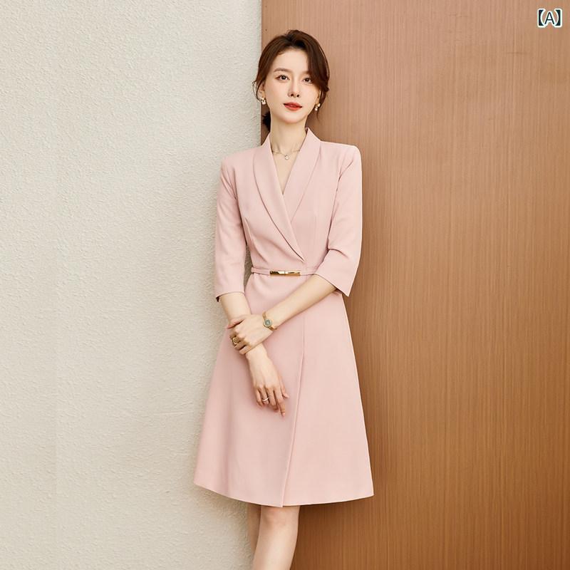 女性用カジュアルスーツ 高級 スーツ ドレス. で 有能な レデイース 春夏 フォーマルな プロの インタビュー ホストが カメラの 前で｜SEIYUショップ