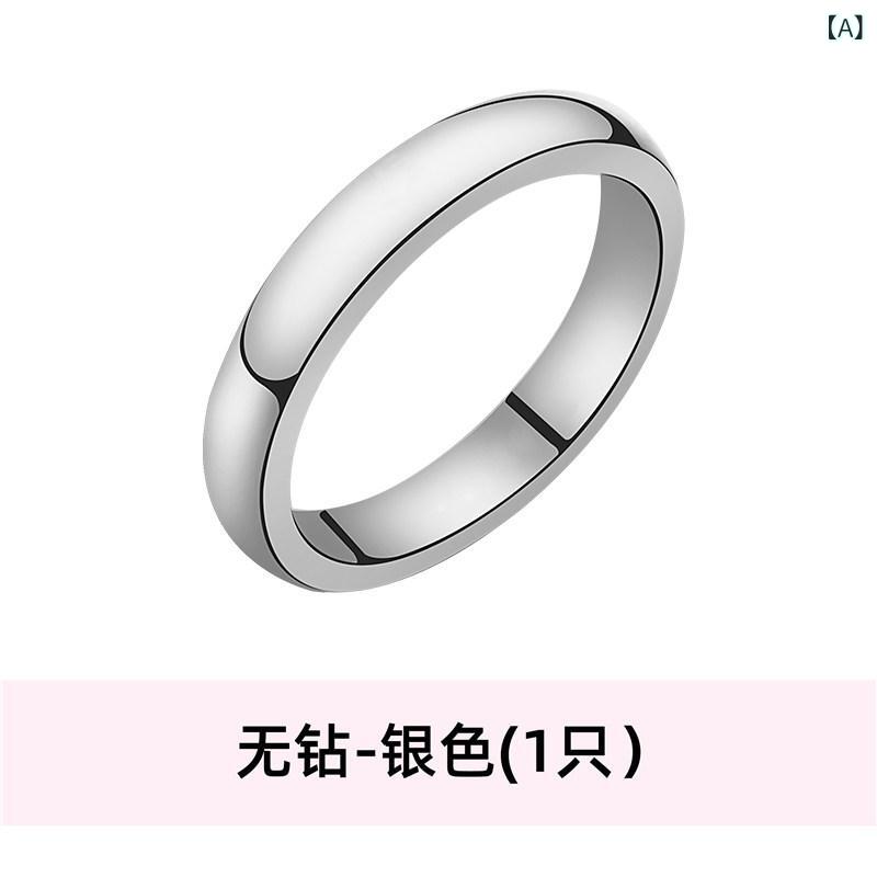 ピンキーリング レディース プレーン リング テール リング レディース 一 粒 ダイヤモンド 小指 極小 サイズ 小指 絶妙な リング ジョイント カップル リング 男性用