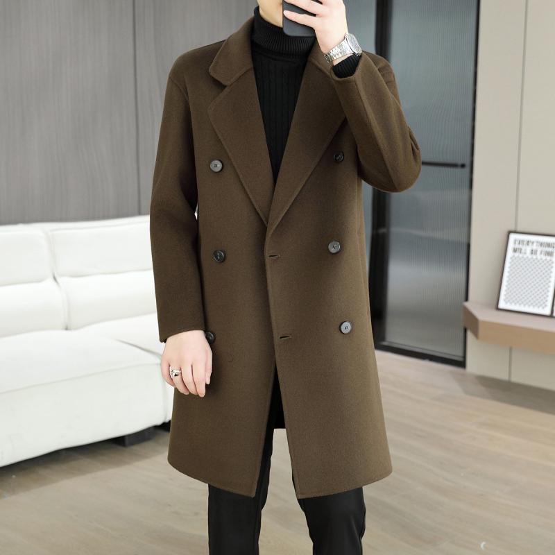 コート メンズ 男性用 秋冬 ダブルブレスト ウール混 ロング丈 ピーコート チェスターコート テーラード ジャケット 紳士服 アウター 上着 羽織り ゆったり 体型カバー 大きいサイズ ビジネス カジュアル 防寒 防風 高級感 通勤 通学 シンプル 無|SEIYUショップ