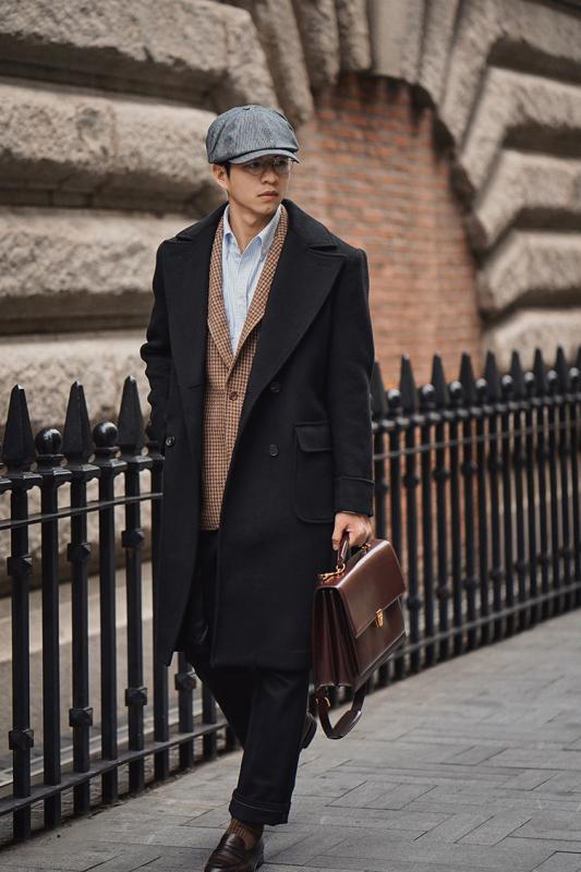 ウールコートメンズ クラシック レトロ ロング スリムフィット ダブルブレスト ウール コート. 黒. 男性用. 冬物. 厚手。｜SEIYUショップ