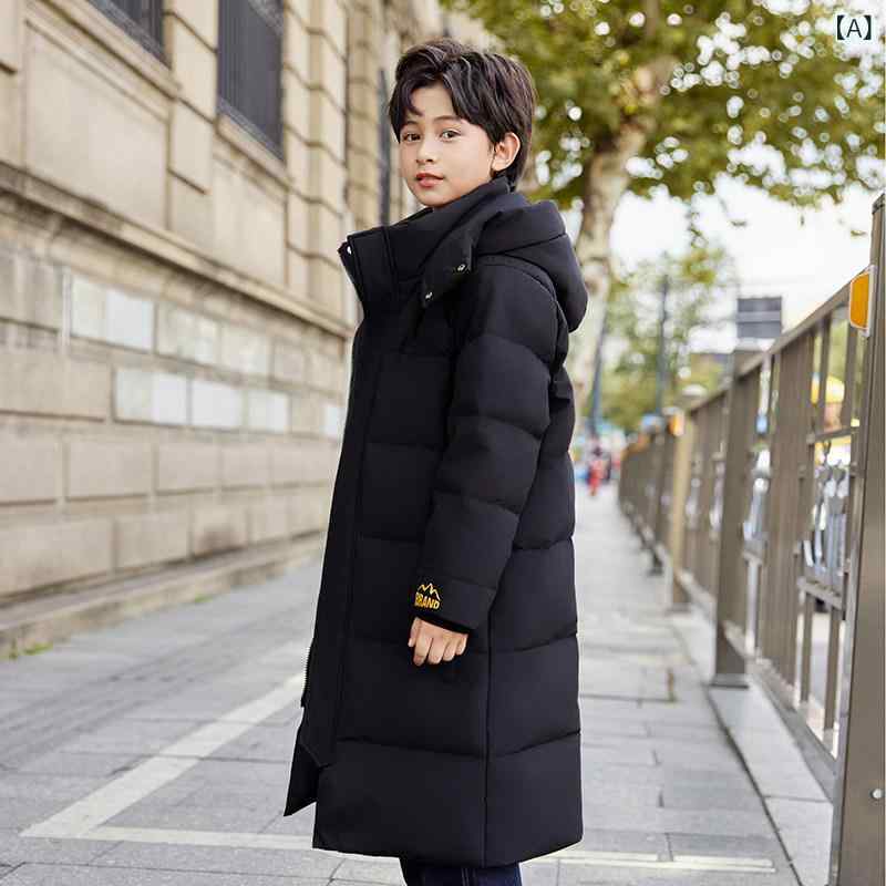 子供用ダウンジャケット バラ 子供用 ダウン ジャケット ロング 膝丈 子供服 厚手 大きいサイズ 男の子用 コート｜SEIYUショップ