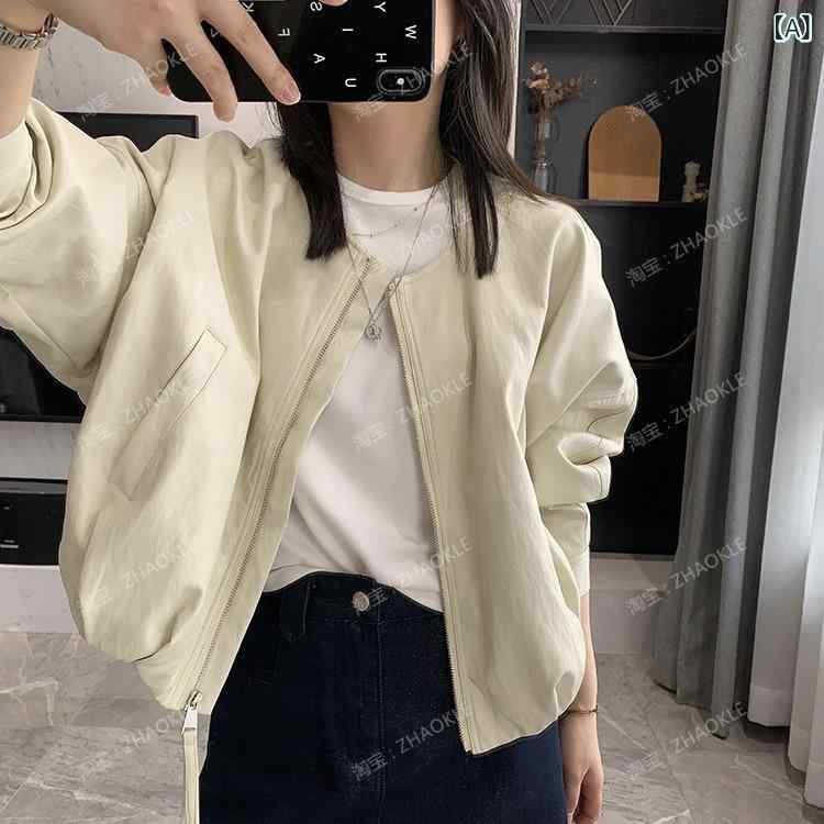 レディース レザージャケット 通勤用 ビジネス オフィス カジュアル 春秋 クルーネック フロント ジッパー 韓国風 万能 スタイリッシュ おしゃれ アウター 11,240円