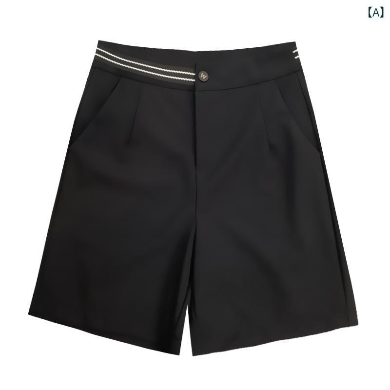 レディース 夏用 ワイドレッグ ハイウエスト Aライン ショートパンツ 薄手 シワ耐性 高級感 カジュアル スリム 普段使い 伸縮性