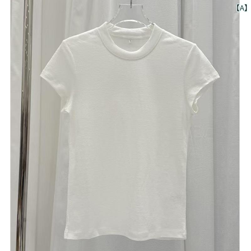 Tシャツ 女性用 短袖 夏 シンプル フレンチスタイル 正肩 麻素材 通気性 軽量 着やすい トップス カジュアル 日常使い 肌触り良い 薄手 吸湿速乾 6,323円