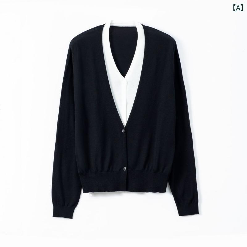 ニットトップス レディース フェイクツーピース 花の冠yd 好いたらしい パステル色の触れ合う 心地好い か細い影ぼうし 全能 普段使い走り 生まれ変わり衣料繊維 伸縮性