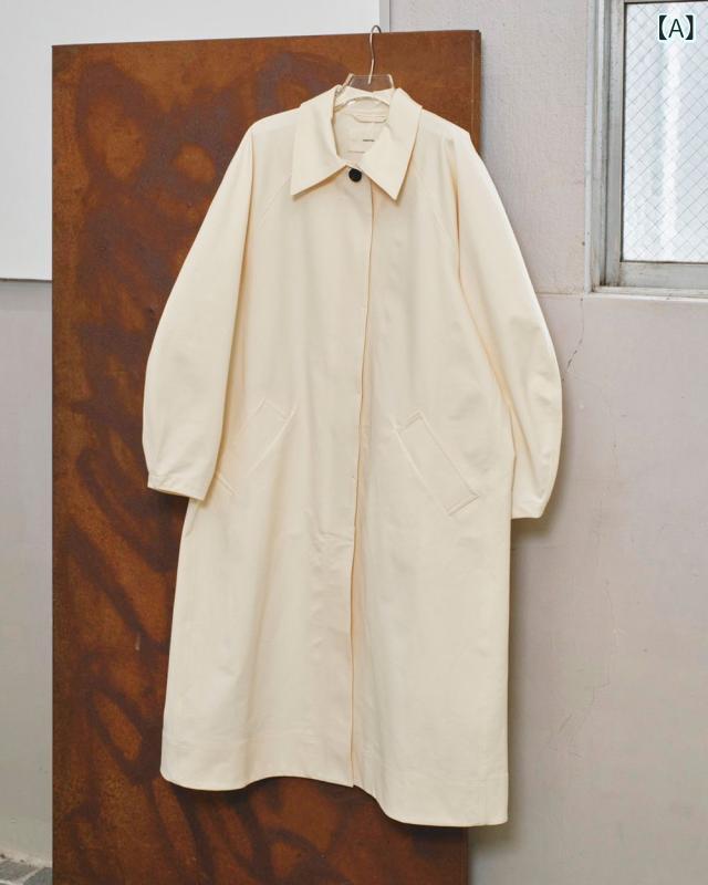 トレンチコート レディース ロング丈 分かりやすい  古典派音楽 レトロ 春 ブリティッシュスタイル ゆったり影ぼうし 高尚さ アウター 磨きあげる 流行り物