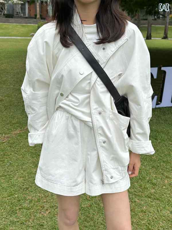 レディース 春 ゆったり 心地よい 上衣 アウター 長袖 トップス 韓国 洗いざらし 綿 原料品 普段使い走り 座標 全能 パステル色の 軽さ 好いたらしい 今めかしい 第一義的