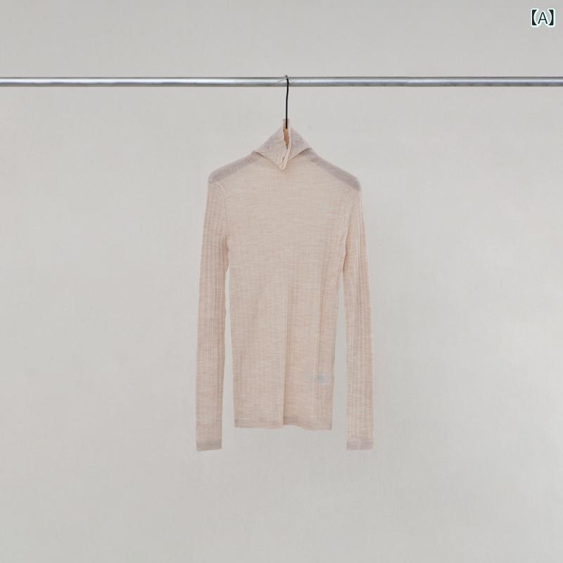 レディース 秋冬 ハイネック ニットインナー 長袖 薄手 ウール カシミア 混紡 スリムフィット シンプル ビビッドカラー 暖か 伸縮性 通勤 普段使い 11,588円