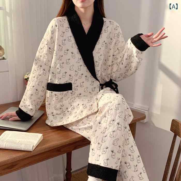 授乳パジャマ 女性用 秋冬 暖か空気層綿 2ピースセット 柔らかい 妊娠期対応 産後リラックスウェア 綿混素材 伸縮性 ゆったりシルエット 部屋着 授乳機能付き