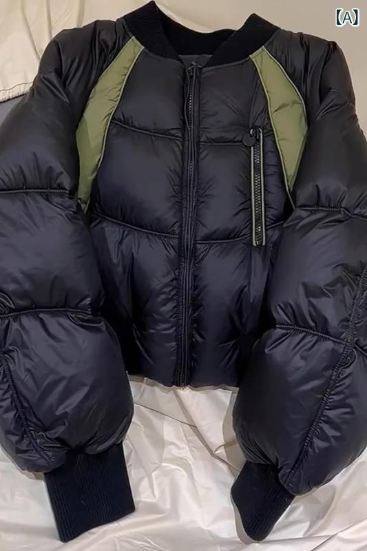 秋冬 厚手 コットン ショートジャケット 軽量 スタイリッシュ エレガント 暖か 普段使い 女性用 トップス アウター 綿素材 伸縮性 ビッグシルエット