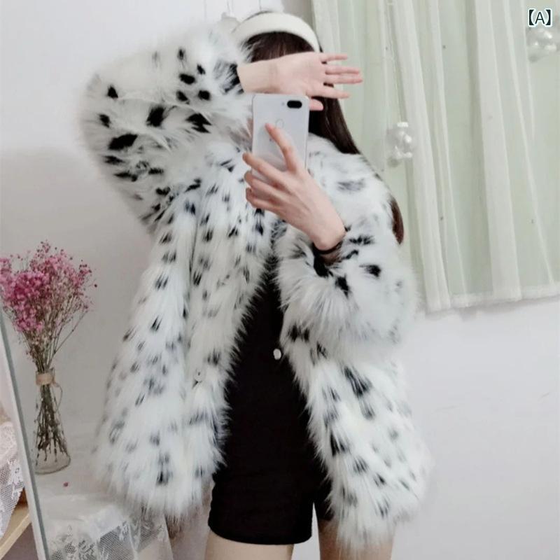 秋冬 レディース ヒョウ柄 中長丈 ファーコート 毛皮風 アウター ファッション スタイリッシュ トレンド 女性用 スタイル
