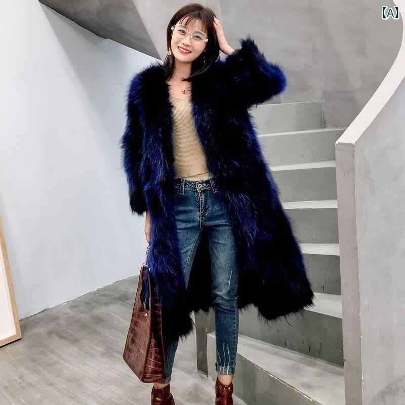 レディース 毛皮コート 中長丈 秋冬 ファー アウター スリムシルエット 高級感 暖か素材 ミドルレングス 女性用 ロングコート