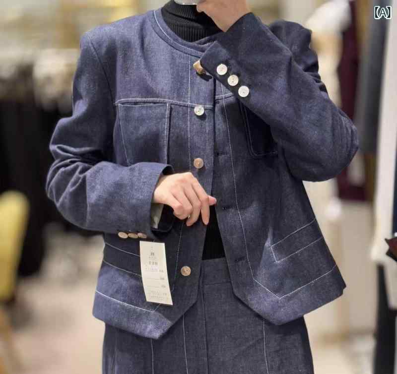 春夏 お上さん用 麻綿 ジーンズ 上衣 外殻名取り草 遊撃手丈 フレンチ表現スタイル 通気性 軽さ 心地好い トップス