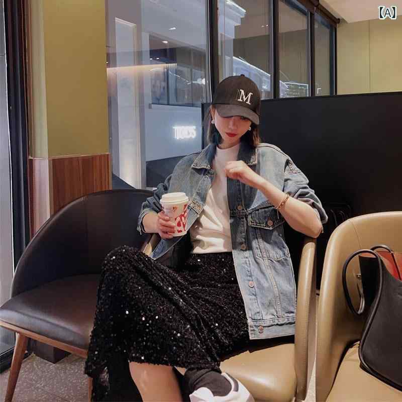 レディース ジーンズ上衣 春夏 アメリカン レトロ ウォッシュド BF ゆったり ビッグ影ぼうし 彼氏表現スタイル 心地よい アウター ジーンズ原料品 今めかしい