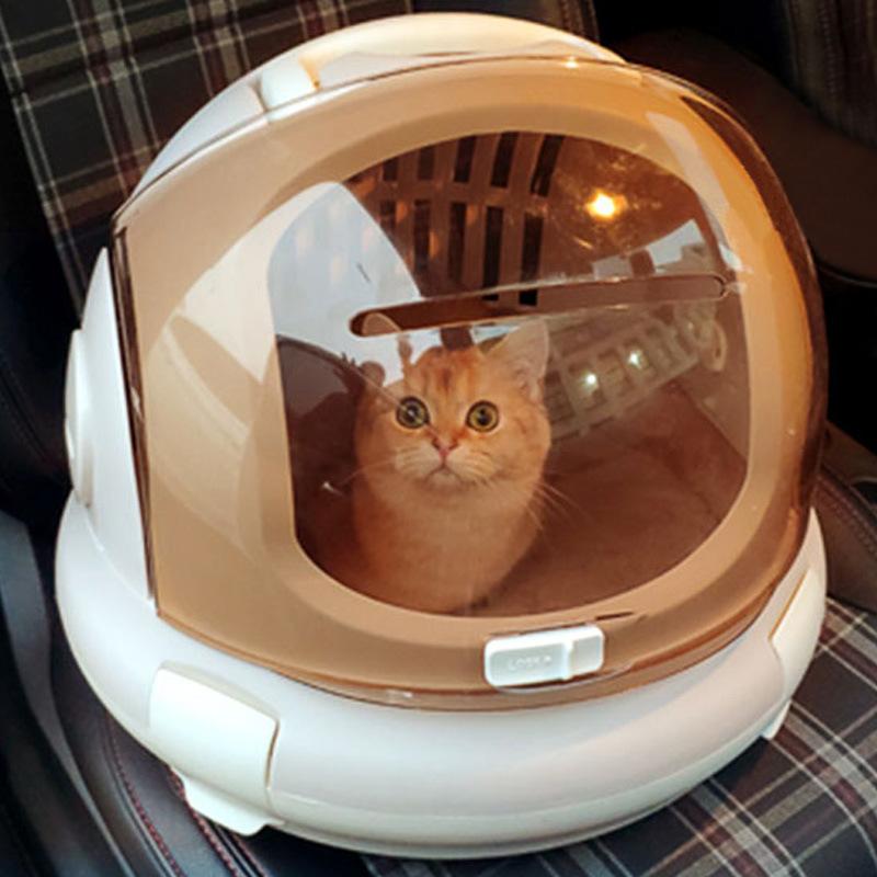 猫 キャリーバッグ 宇宙船 カプセル リュックサック 大容量 軽量 通気性 お出かけ 通院 防災 避難用 散歩 小型犬用 窓付き 丈夫 手提げ 持ち運び 便利 多機能 ペット用品 グッズ 旅行 車載