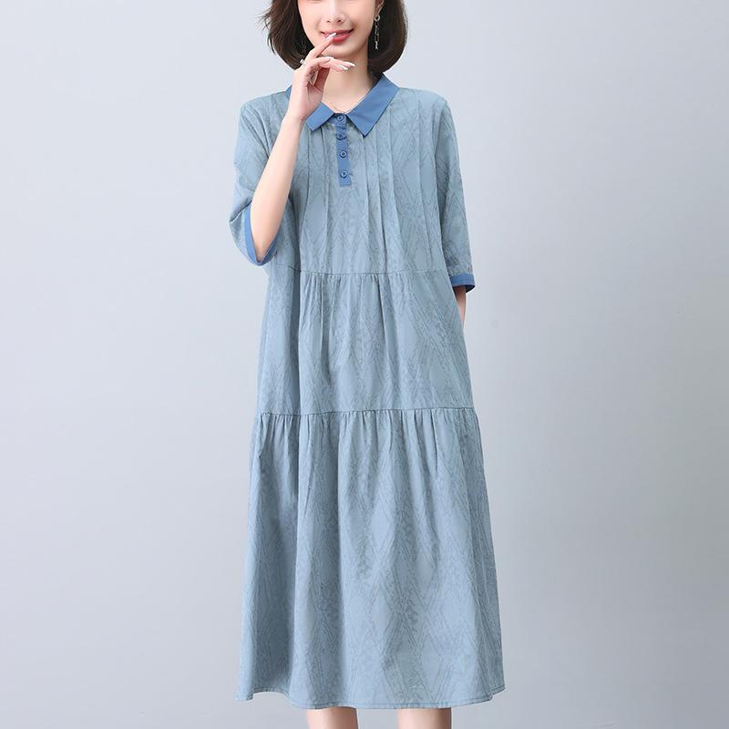 衣裳 レディース 夏 MIDI丈 ゆったり 綿織物リネン 雅びやか 磨きあげる 洋気  自然的 口さかしい 日常表現スタイル 好いたらしい相応う お上さんらしい影ぼうし