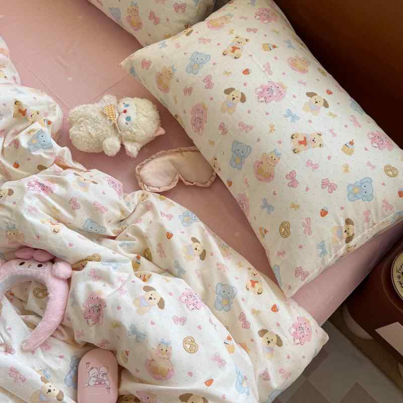 コットン 寝具 セット 柔らか 通気性 シンプル ナチュラル 4点セット 枕カバー シーツ 掛け布団カバー シングル ダブル 吸湿速乾 軽量 日常使い