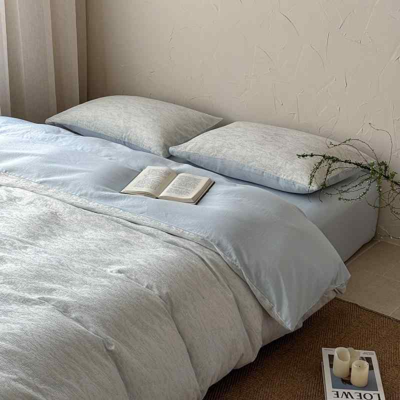 ベッド寝具 四件セット 綿100% 水洗加工 シンプル モダン 爽やか 快適 エアレイヤー 提花 吸湿速乾 日常使い 軽量 柔らかい 肌触り良い｜SEIYUショップ