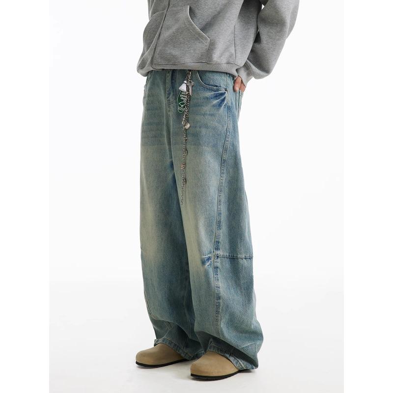 デニムパンツ メンズ ワイドパンツ ジーンズ カーブパンツ ワークパンツ アメカジ ヴィンテージ ゆったり テーパード ストレート ロングパンツ カジュアル ボトムス 綿 春秋 夏 冬 おしゃれ 無地 ズボン
