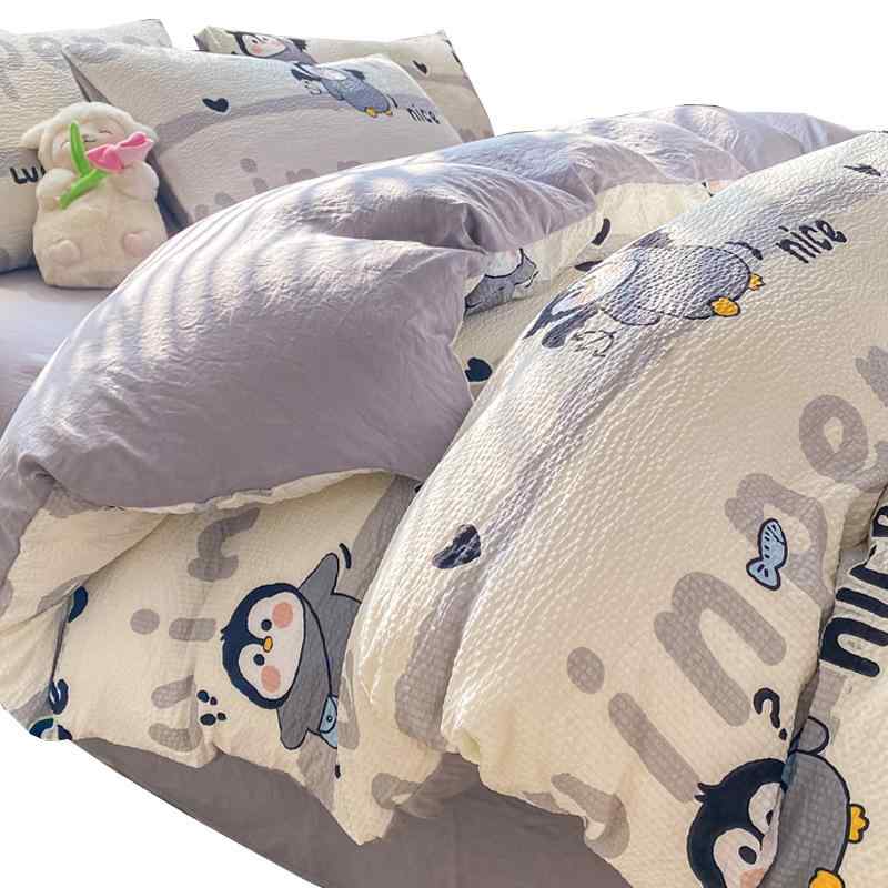 掛け布団カバー シングル 冬用 コットン ボイル素材 洗える 軽量 ベッドシーツ対応 15mサイズ 日常使い 柔らかい 吸湿性