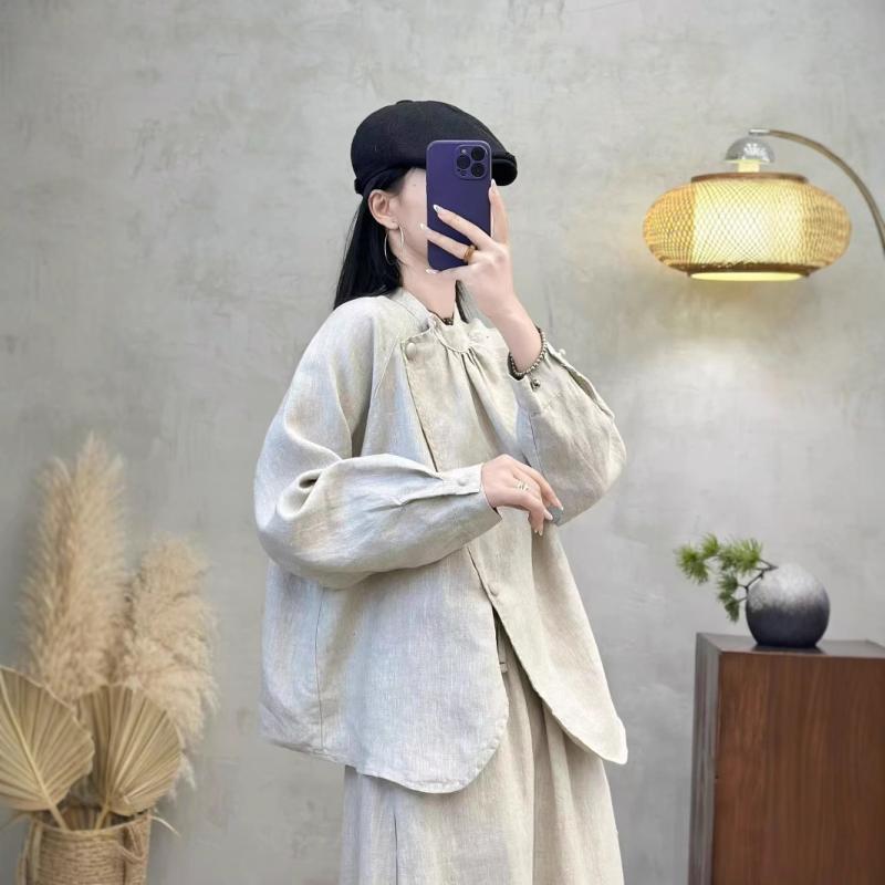レディース プルオーバー 春夏 ぶどう酒赤いこと リネン 非対称 曲がった襟 御前上等感 今めかしい 軽さ 通い用 普段使い走り トップス うつり変わり