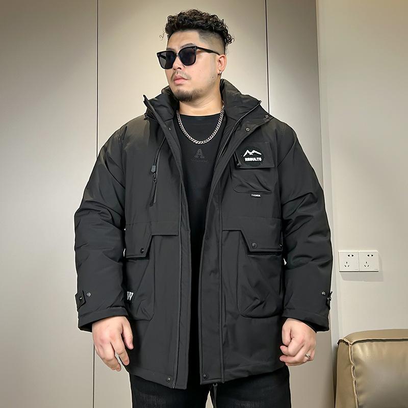 コート メンズ 高級感 ワーク風 加厚 コットン ダウン入り 保温 ゆったり 大きいサイズ 冬用 防水 防風 防汚 加工 暖か 厚手 ビッグシルエット 通勤 普段使い