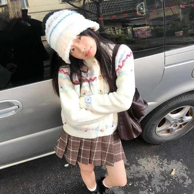 カーディガン レディース 秋冬 フェアアイル ニット ゆったり シルエット レトロ アメリカン スタイル 低身長 対応 柔らかい 素材 セーター トップス 暖か 編み込み