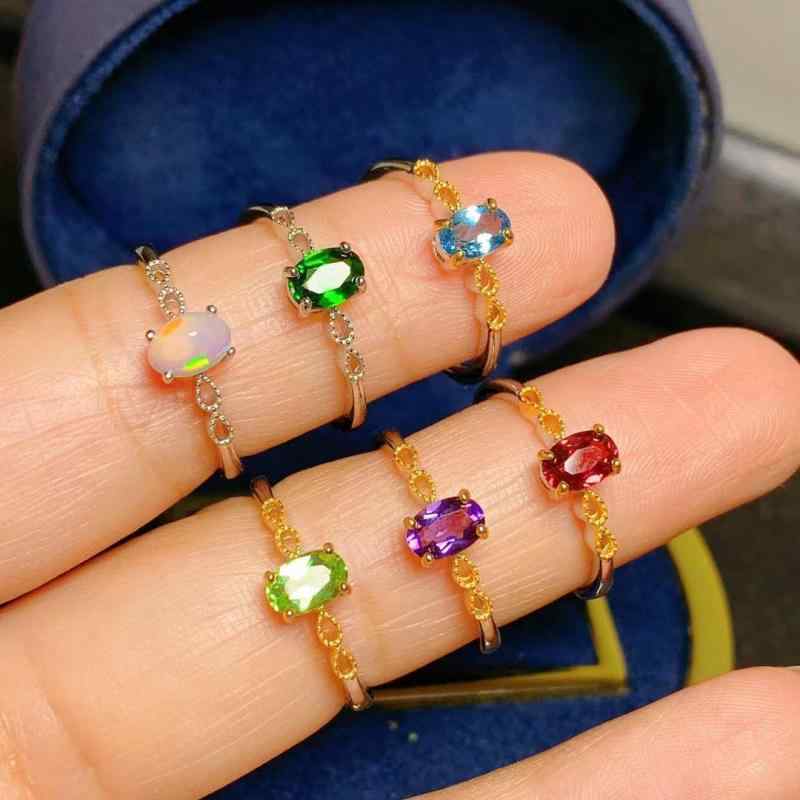 指輪 レディース 天然石 紫水晶 ガーネット 925純銀 インセット 欧米風 個性派 エレガント ファッション ジュエリー 女性用 リング 宝石 アクセサリー スタイリッシュ 日常使い