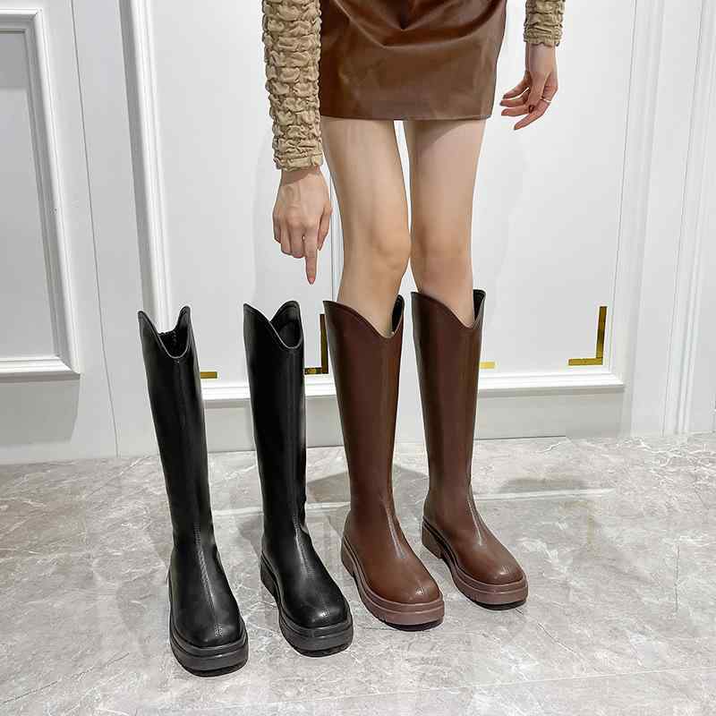 レディース ロングブーツ ホワイト 本革 ミドル丈 内蔵ヒール 細見せ 筒型 ワイドフィット ぽっちゃり脚対応 スタイリッシュ 普段使い 通勤 軽量 伸縮性 吸湿速乾