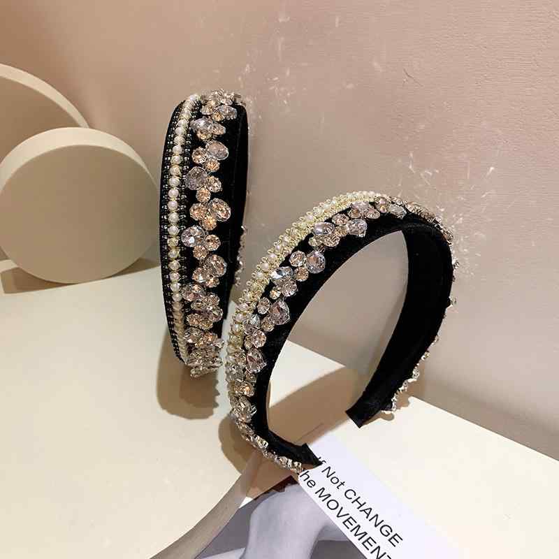 ヘアバンド レディース ジルコニア パール 装飾 上品 デザイン ヘアアクセサリー かわいい ヘアスタイル 日常使い 輝き アクセント
