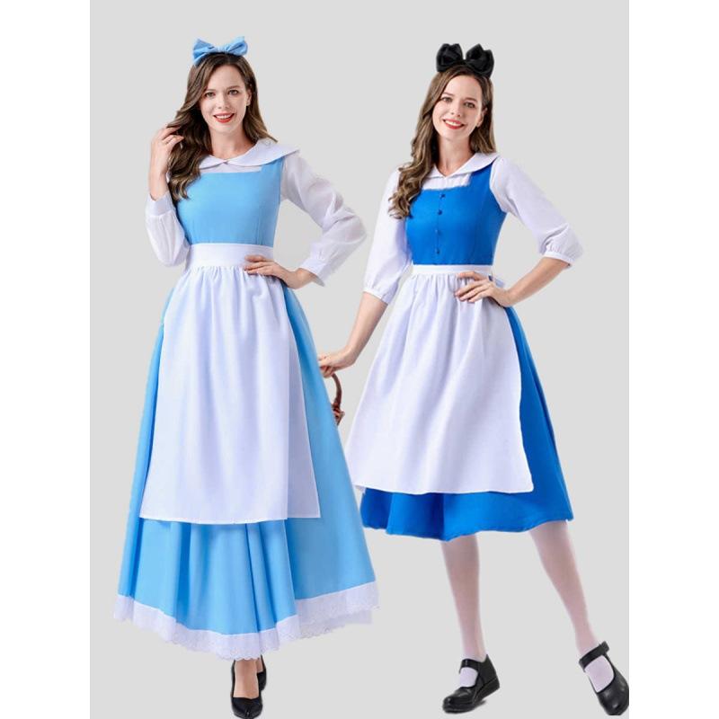 コスプレお召しもの レディース お手伝いさんお召しもの 呼びりん アリス衣装 ハロウィン 寄りあい用 愛くるしげ 幻想曲 役割演技 でき事 仮面舞踏会 秋 時節