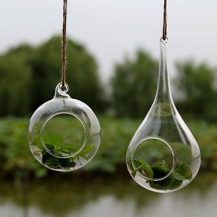 ガラス 花瓶 吊り下げ 水滴 形状 中空 植物 用 ミニ 景観 エコ 瓶 工芸品 インテリア 飾り ハンギング デザイン クリエイティブ ホーム デコレーション 透明 素材 軽量 形状