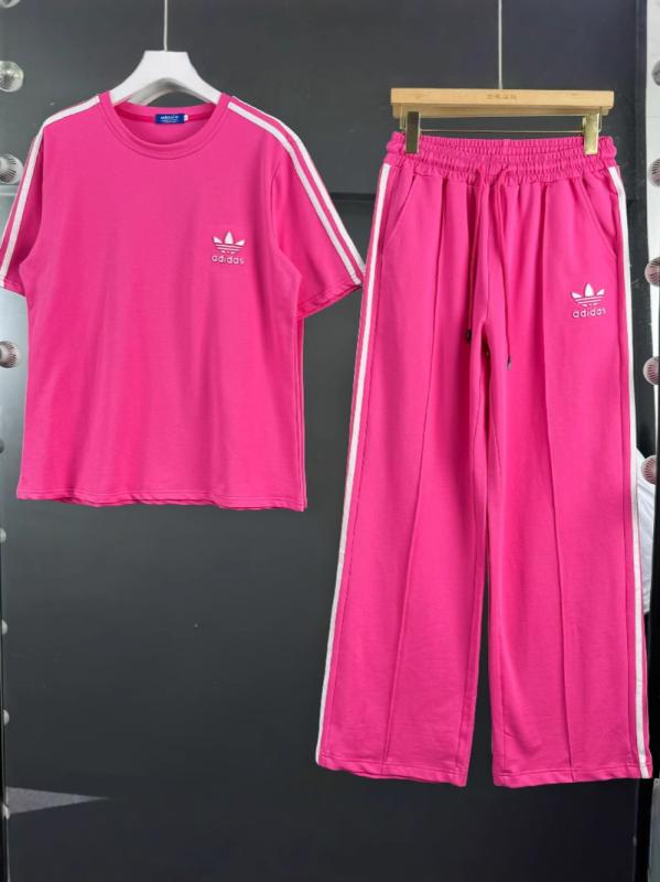 レディース スポーツ セット ビッグサイズ ゆったり スリム効果 クルーネック 学生風 半袖 ロングパンツ 夏用 カジュアル アクティブウェア ルーズフィット 軽量 吸湿速乾 通学 日常使い