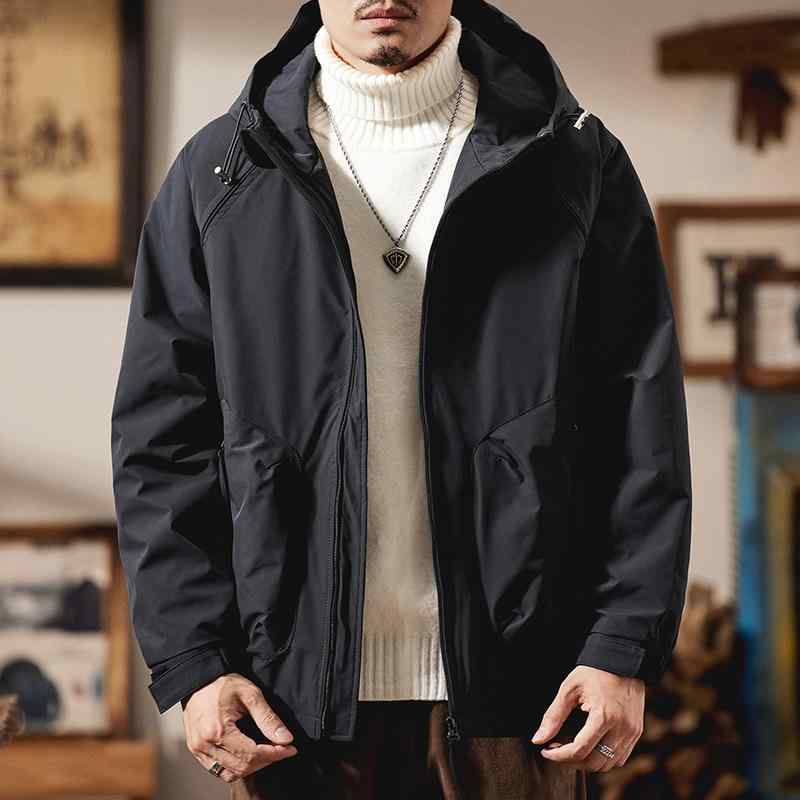 ジャケット メンズ 冬用 フード付き ルーズフィット ビッグサイズ カジュアル アウター 綿素材 ワークスタイル アメリカン 防寒 軽量 通勤 普段使い 7,949円