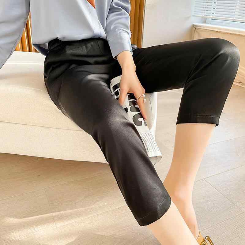 レディース ハイウエスト ストレート パンツ ドレープ感 春夏 通勤 カジュアル アンクル丈 おしゃれ ゆったり シルエット リラックス フィット